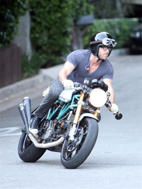 Ryan Reynolds Cafe Racer Style Ducati Motorcycle