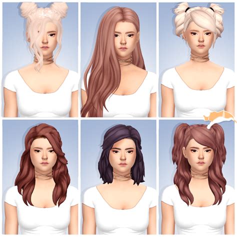 Lana Cc Finds Catplnt Semi Mini Cc Dump Hair Recolors • Sims
