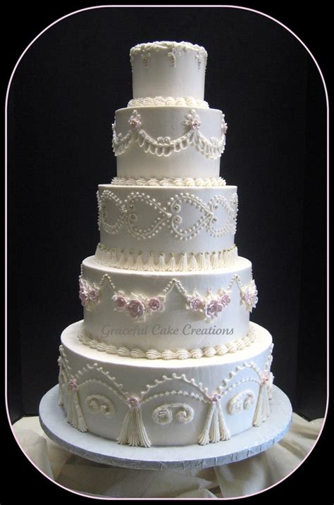 Vintage Ivory Wedding Cake