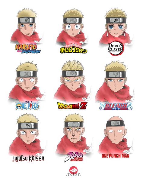 Drawing Of Naruto In Different Anime Styles By Ssandmane On Deviantart