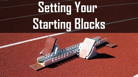 How To Set Up Your Sprinting Starting Blocks In Track Youtube