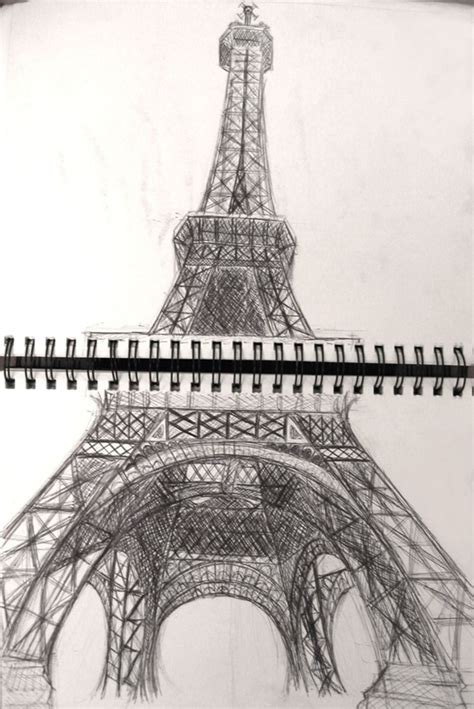 45 Easy And Beautiful Eiffel Tower Drawing And Sketches
