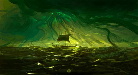 Fantasy Sea Monster Hd Wallpaper By Dominik Mayer