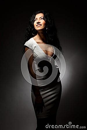 Beautiful Brunette With Big Breasts Stock Photo Image