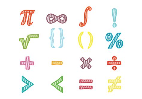 Math Symbols Vector Vector Art At Vecteezy