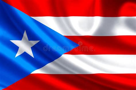 Ejemplo De La Bandera De Puerto Rico Stock De Ilustración Ilustración