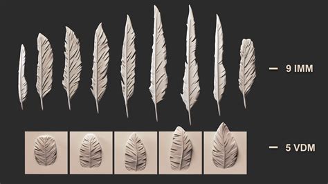 Stylized Feather Brushes For Zbrush Flippednormals