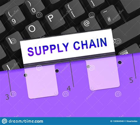 Digital Supply Chain Supplier Logistics 3d Rendering Stock Illustration