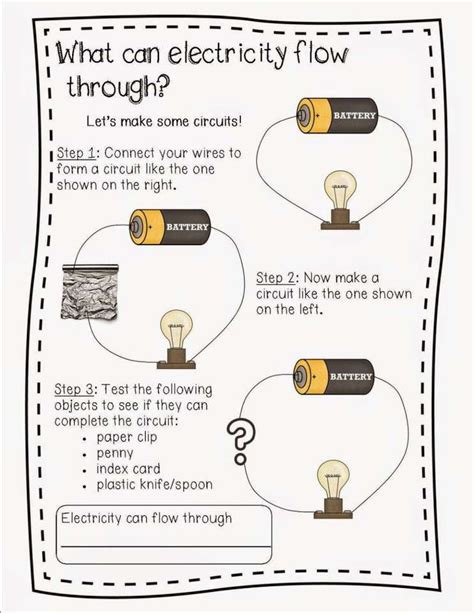 Electricity Activities For 4th Grade