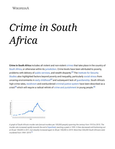 crime in south africa wikipedia crime in south africa crime in south africa includes all