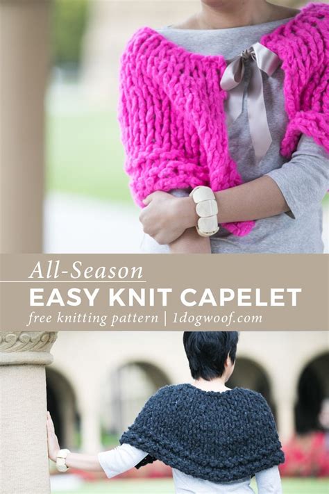 This knitting pattern is another outstanding creation by the incredibly talented team over at yarnspirations. All Season Easy Knit Capelet (With images) | Knitted ...