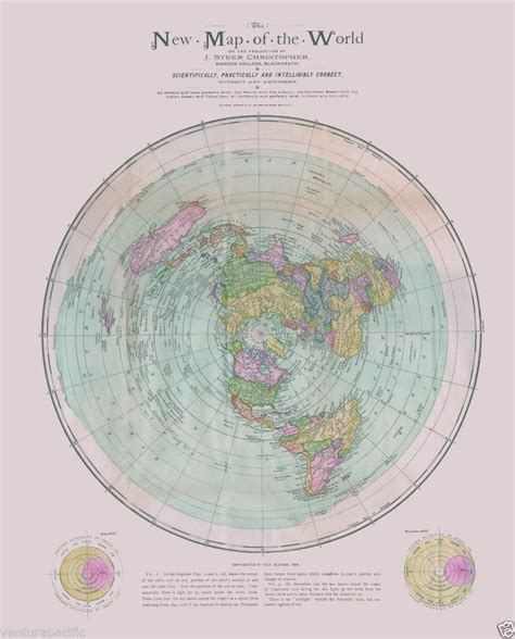 Gleason Flat Earth Map Vintage Map