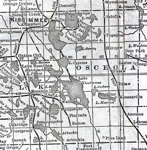 Map Of Osceola County Florida 1920
