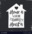 Home is where your heart is Inspirational Vector Image