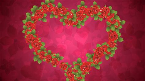 Buy Red Roses Hearts Video Background For Wedding Intro Films Titles