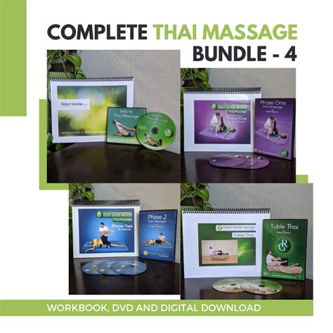 Complete Thai Massage Bundle 4 Workbooks 9 Dvds And Digital Downlo Robert Gardner Wellness