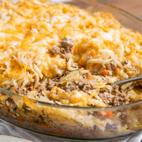 Cheesy Ground Beef And Hash Brown Casserole Recipe — The