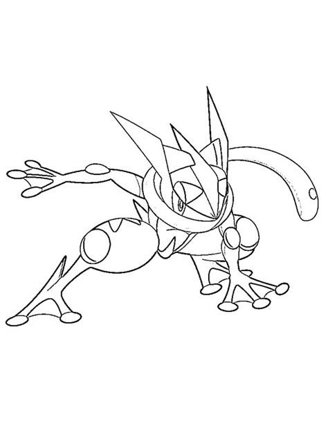 Greninja Pokémon Coloring Page Funny Coloring Pages