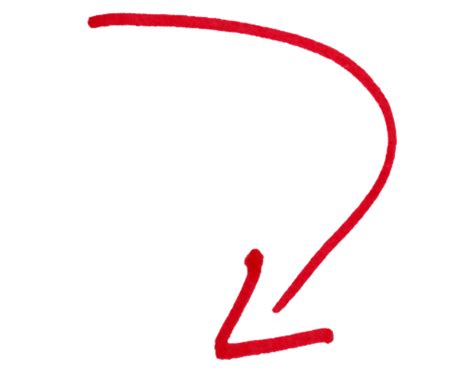 Red Curved Arrow