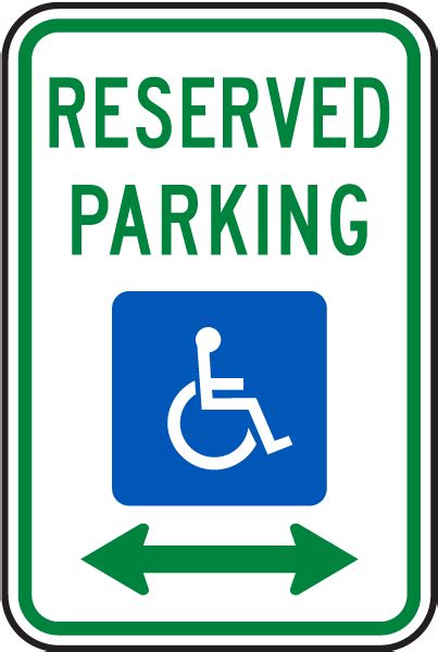 Mutcd Accessible Reserved Parking Sign Double Arrow T4536 By