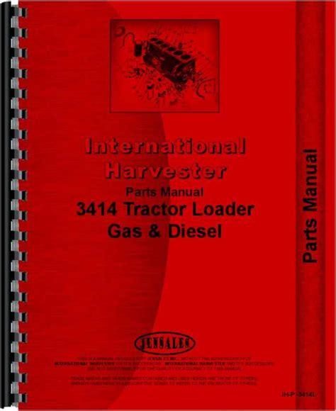 International Harvester 3414 Industrial Tractor Parts Manual