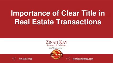 Ppt The Importance Of Clear Titles In Real Estate Transactions