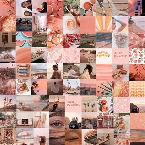 200 Soft Summer Aesthetic Wall Collage Kit Digital Pastel Etsy
