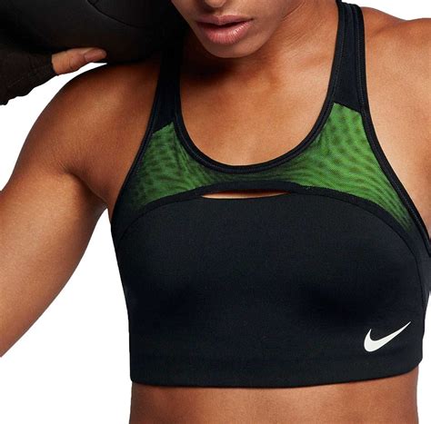 New Nike Womens Swoosh Modern Sports Bra Blackvolt Xs 4269 3