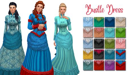 Bustle Dress Lolla Leeloos Sims Stuff Sims 4 Cc Royal Sims 4