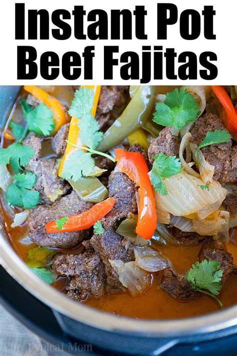 The instant pot is perfect for fajitas because you can sauté the veggies right in the same pot that you pressure cook the steak. Flank Steak Instant Pot Fajitas - Instant Pot Steak Fajitas Recipe 5 Ingredient Pressure Cooker ...