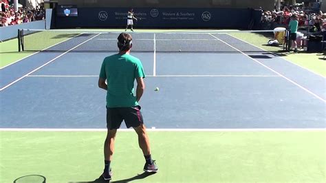 Roger Federer Practice At Cincinnati 2015 2 Youtube