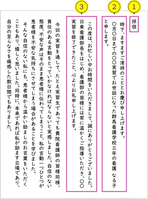 看護実習のお礼状の書き方｜看護師になろう