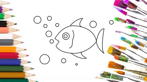 This time we will learn how to draw fish in 4 simple steps. How to draw a fish for kids Draw a Cartoon Fish Easy Kids ...