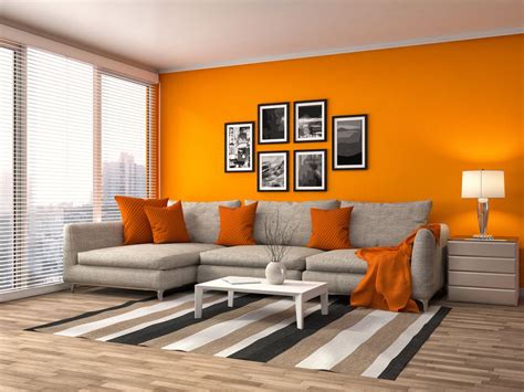 Orange Never Fails To Give Life To A Dim And Lonely Living Room The