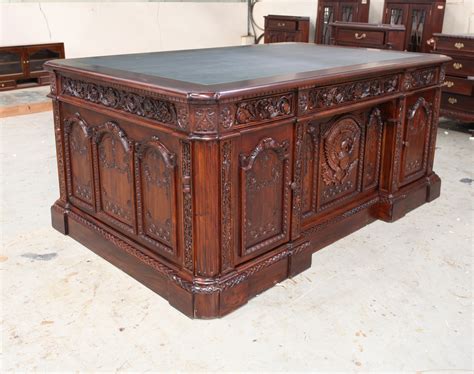 Mahogany Wood Resolute Desk Hand Carved Office Executive