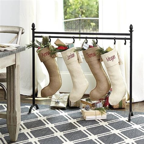 Iron Finial Stocking Stand Ballard Designs Stocking Stand Hanging