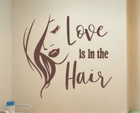 Hair Salon Wall Decal Love Is In The Hair Salon Decal Hairstylist