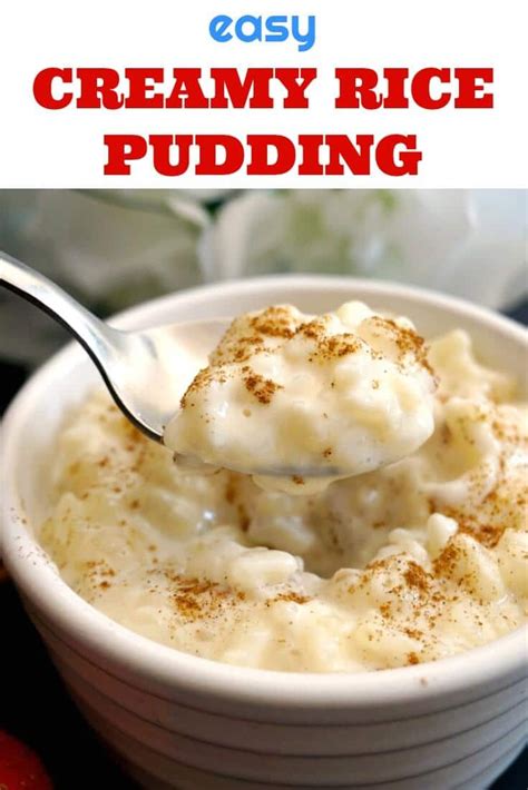 Easy Creamy Rice Pudding With A Touch Of Vanilla And Cinnamon A
