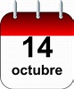 14 de octubre - Calendario