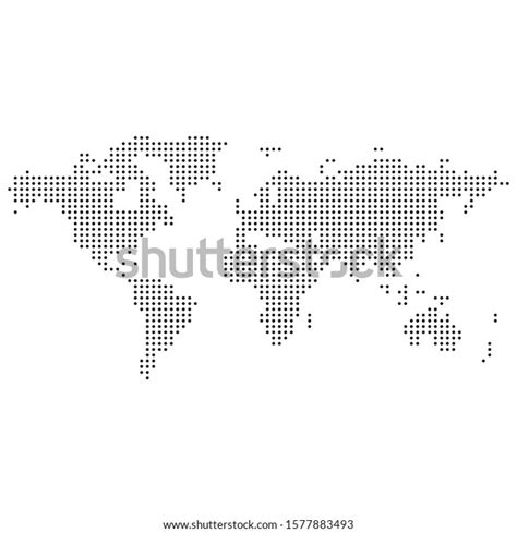 Dotted World Map Vector Dot Illustration Stock Vector Royalty Free