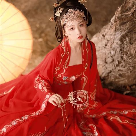 Chinese Folk Dance Hanfu Dress Retro Tang Dynasty Princess Cosplay Stage Wear Asian Traditional