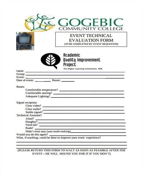 Please use the spaces provided to give the information requested. FREE 10+ Sample Technical Evaluation Forms in PDF | MS ...