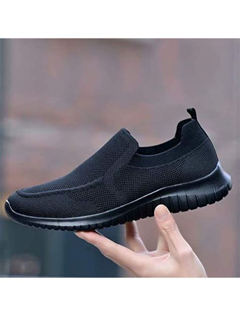 Buy Lancrop Mens Comfortable Walking Shoes Casual Knit Loafer Slip