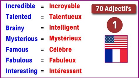 100 Adjectifs Très Utiles En Anglais 100 Very Useful Adjectives In
