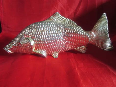 Vintage Antique Silver Plated Carp Fish Napkin Holder By