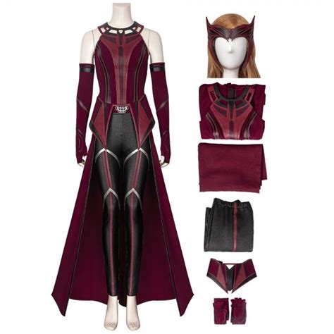 Wanda Costume Wandavision Maximoff Scarlet Witch Cosplay Suit
