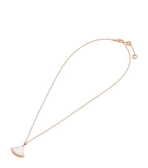 Bvlgari Rose Gold Diamond And Mother Of Pearl Divas Dream Necklace