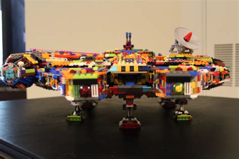 Rainbow Colored Lego Millennium Falcon Built From Scratch Autoevolution