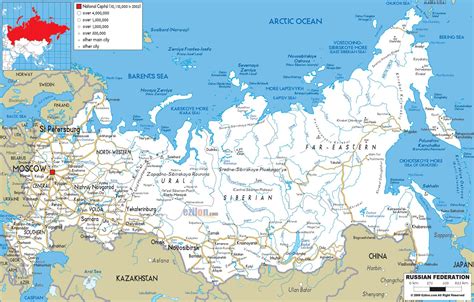 Russische Steden Kaart Russische Kaart Met Steden In Oost Europa