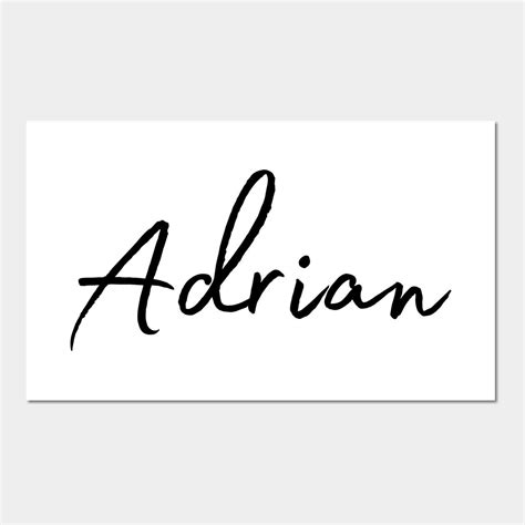 Adrian Name Calligraphy Art Print